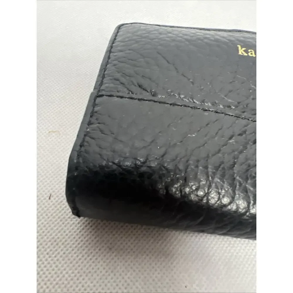 Kate Spade New York Black Saffiano Leather Wristlet Wallet Carryall